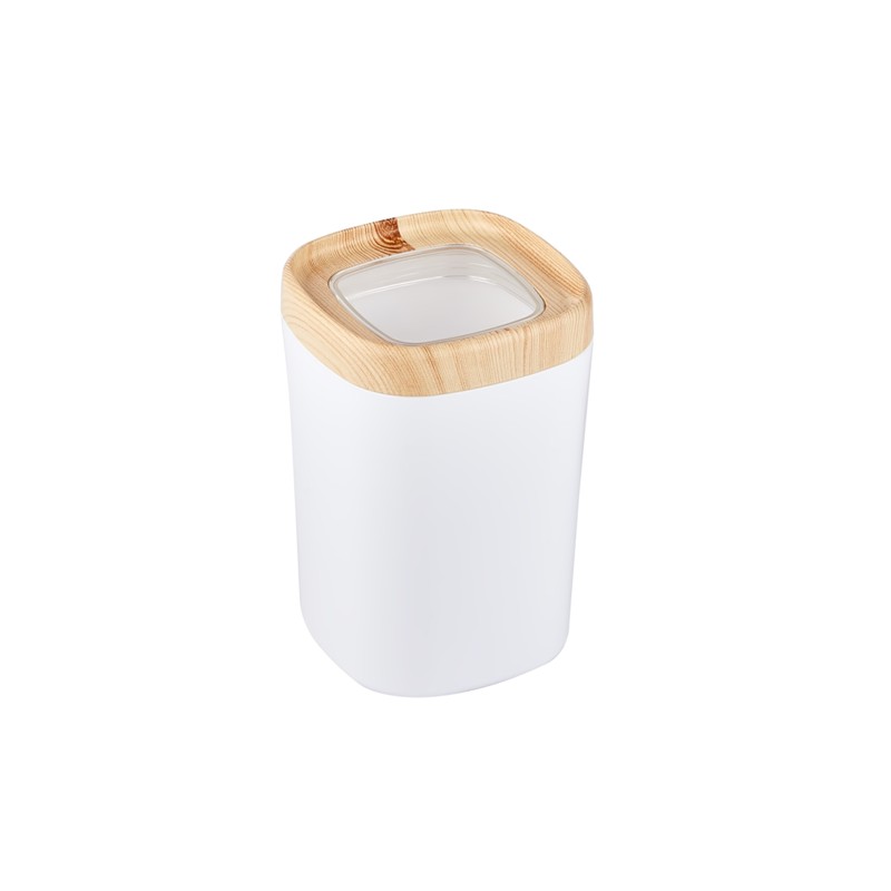 Mugiss Bonny Erzak Saklama Kabı Ahşap Kaplama Kapak Renkli Hazne 1 Lt M-ESK-0212