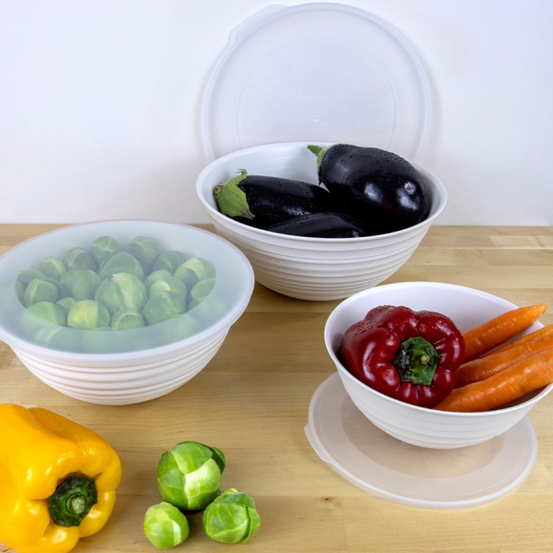 Mugiss Galaksi Desenli Kapaklı Kase 3Lü Set 3Lt 2Lt 1Lt M-KAG-3001