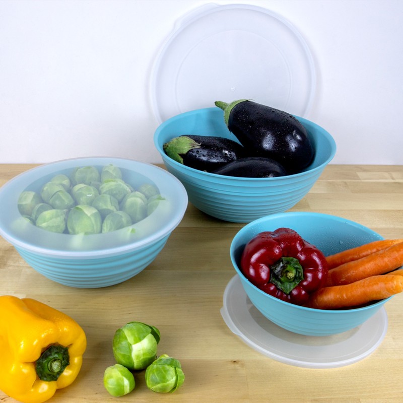 Mugiss Galaksi Desenli Kapaklı Kase 3Lü Set 3Lt 2Lt 1Lt M-KAG-3001