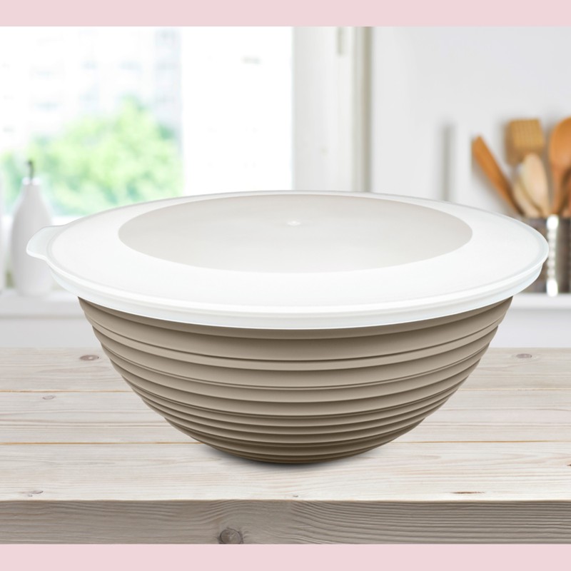 Mugiss Satürn Desenli Kapaklı Kase 3 Lt M-KAS-1001