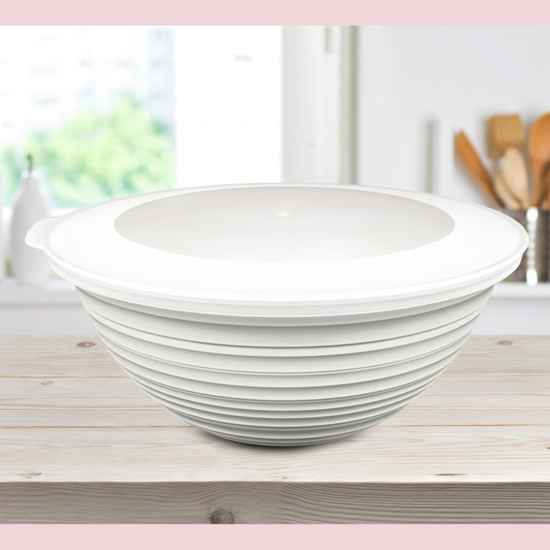 Mugiss Satürn Desenli Kapaklı Kase 3 Lt M-KAS-1001